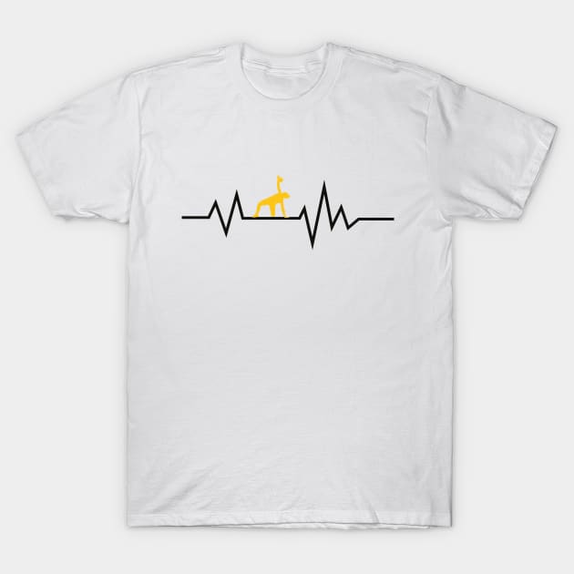 Kettlebell Workout Gym Heartbeat T-Shirt by Art master